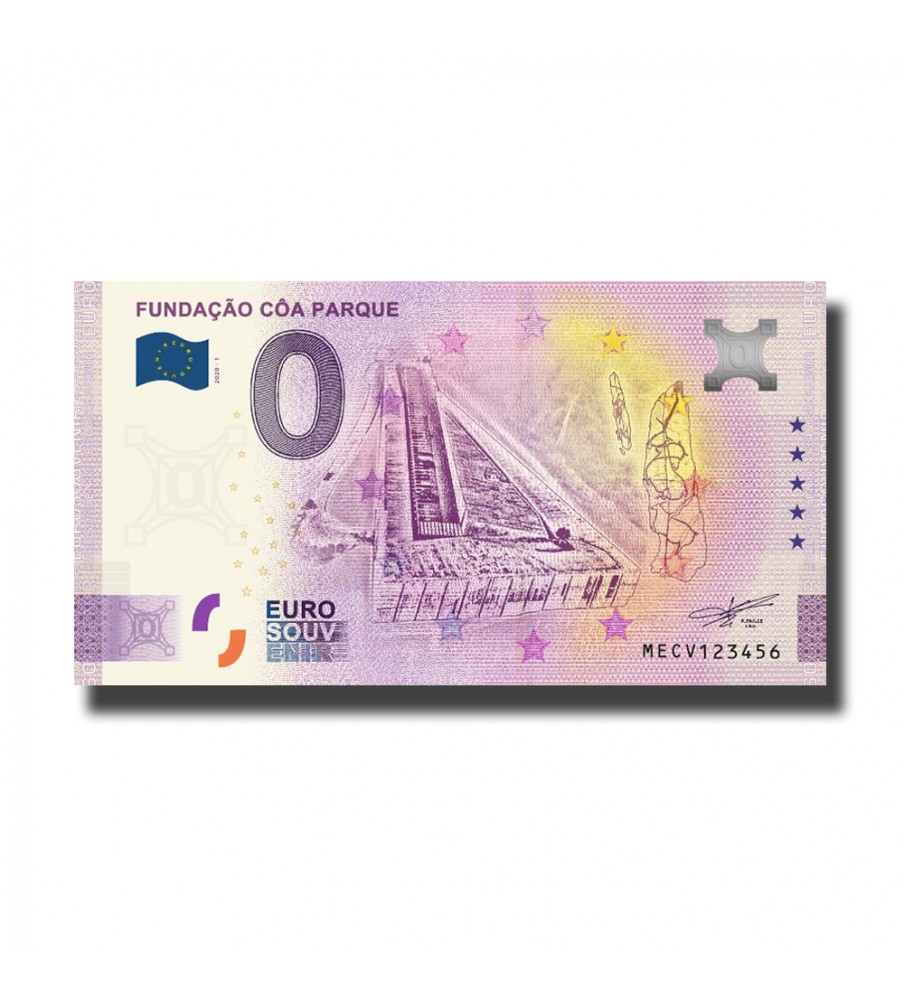 0 Euro Souvenir Banknotes Fundacao Coa Parque Porto Portugal MECV 2020-1