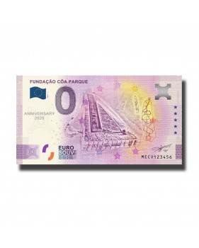 Anniversary 0 Euro Souvenir Banknote Fundacao Coa Parque Portugal MECV 2020-1