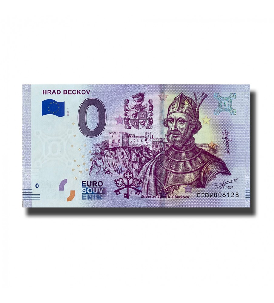 0 EURO SOUVENIR BANKNOTE HRAD BECKOV SLOVAKIA EEBW 2019-1