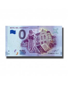 0 EURO SOUVENIR BANKNOTE MATEJ BEL UNIVERSITY SLOVAKIA EEBB 2018-1