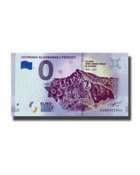 0 EURO SOUVENIR BANKNOTE OCHRANA SLOVENSKEJ PRIRODY EEBV 2019-1