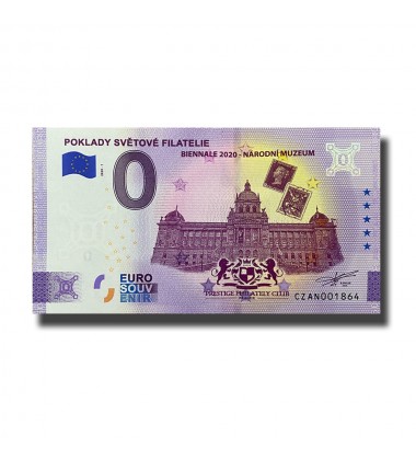 0 EURO SOUVENIR BANKNOTE POKLADY SVETOVE FILATELIE CZAN 2020-1