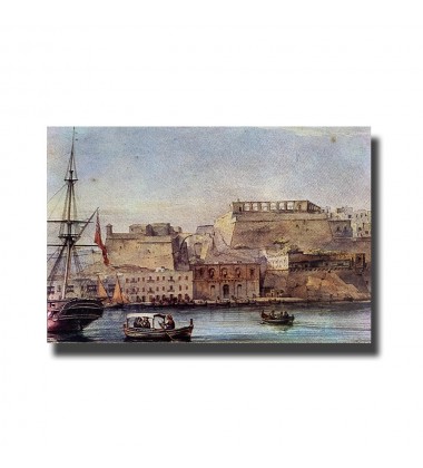 Malta Postcard Grand Harbour Giovanni Schranz 1794-1882  ABC Printers New Unused