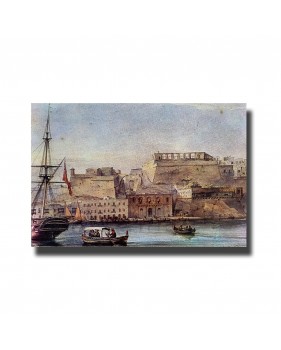 Malta Postcard Grand Harbour Giovanni Schranz 1794-1882  ABC Printers New Unused