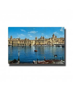 Malta Postcard Vittoriosa Wharf with St. Lawrence Church Kruger New Unused