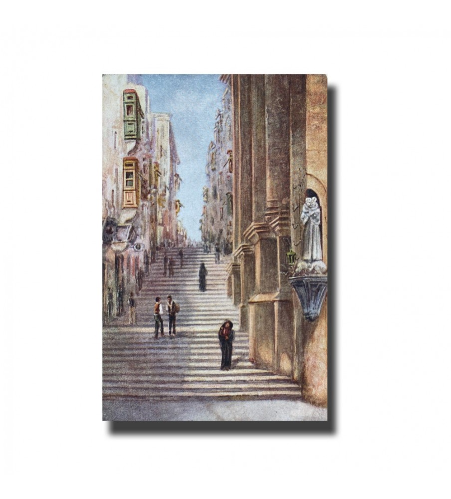 Malta Postcard - Strada S.Giovanni, Valletta New Unused Made in England