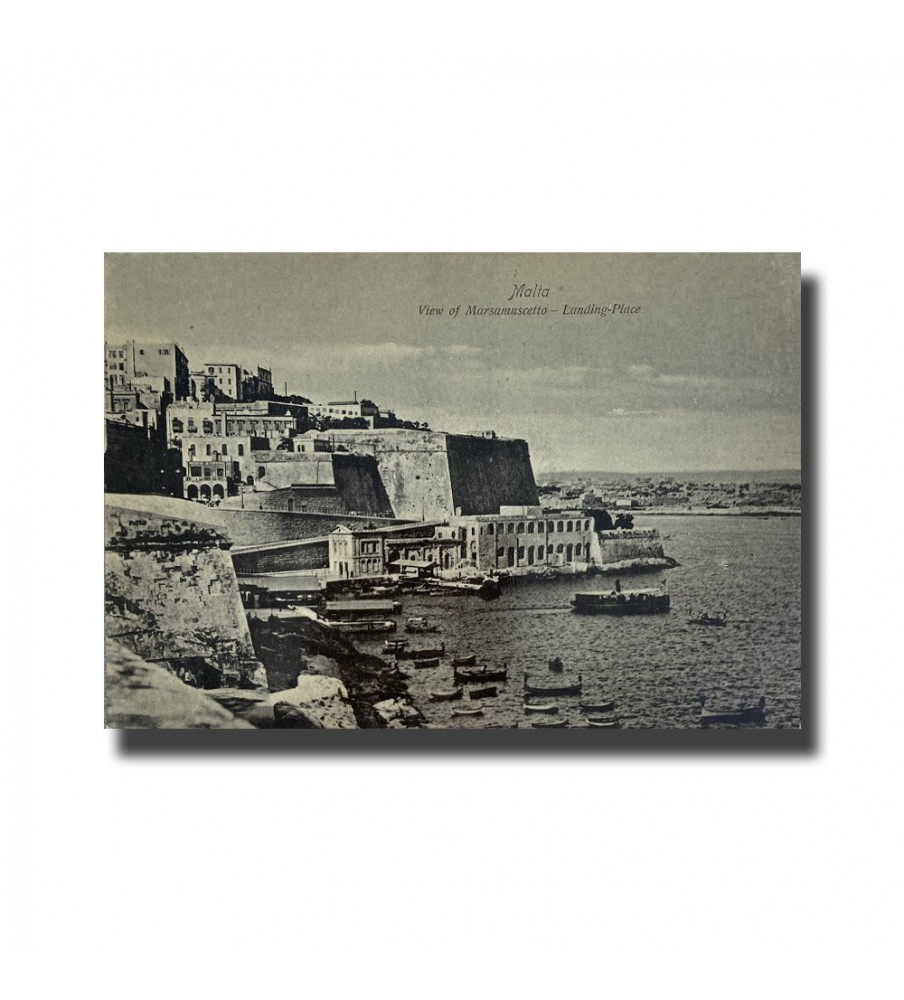 Malta Postcard - View Of Marsamuscetto - Landing Place Made in Saxony