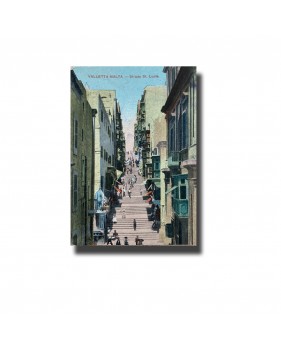 Malta Postcard - Strada St. Lucia, Valletta, Used With Cancellation