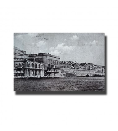 Malta Postcard - Custom House Used With Stamp