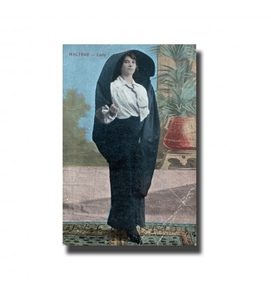 Malta Postcard - Maltese Lady, Used