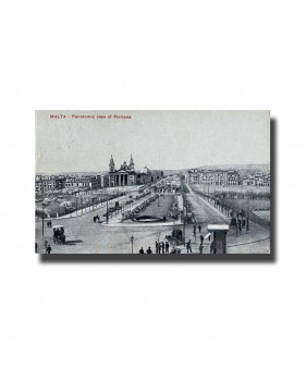 Malta Postcard - Panoramic View Of Floriana, Used With Stamp