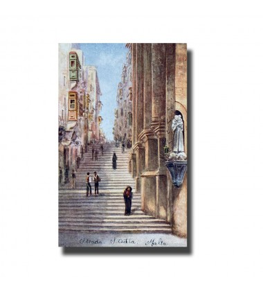 Malta Postcard - Strada Street, Valleta, New Unused, Made in England