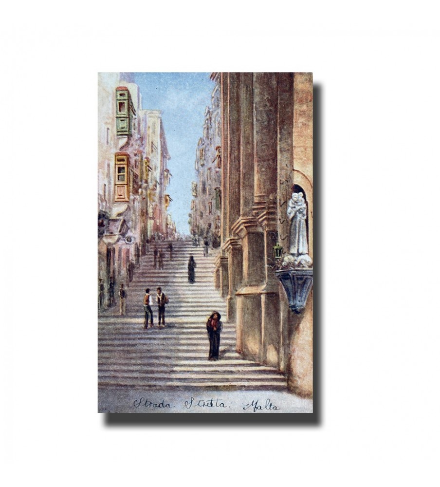 Malta Postcard - Strada Street, Valleta, New Unused, Made in England