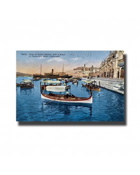 Malta Postcard - Group Of Passenger Boats (Dghaisas), New Unused, Made in Italy