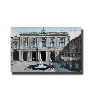 Malta Postcard - Public Library, New Unused