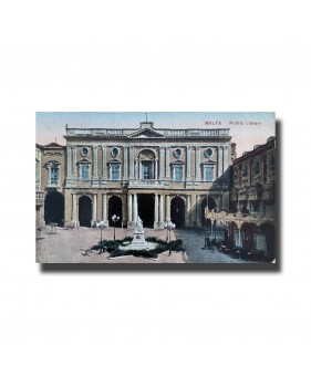 Malta Postcard - Public Library, New Unused