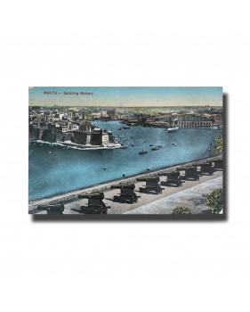 Malta Posttcard - Saluting Battery, Used With Stamp And Cancellation