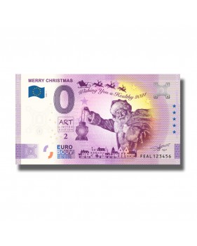 0 Euro Souvenir Banknote Merry Christmas Malta FEAL 2020-1