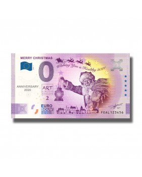 Anniversary 0 Euro Souvenir Banknote Merry Christmas Malta FEAL 2020-1