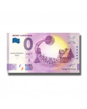 Anniversary 0 Euro Souvenir Banknote Merry Christmas Netherlands PEBD 2020-1