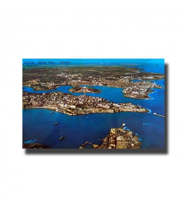 Malta Postcard - Aerial View Valletta, Used With Stamp