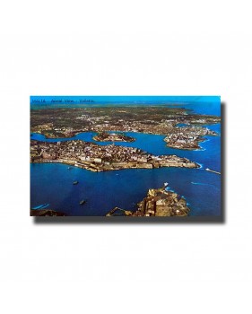 Malta Postcard - Aerial View Valletta, Used With Stamp