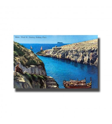 Malta Postcard - Wied iz-Zurrieq Fishing Place, Alf.Galea Zammit & Co., Made in Italy