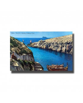 Malta Postcard - Wied iz-Zurrieq Fishing Place, Alf.Galea Zammit & Co., Made in Italy