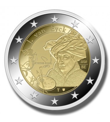 2020 BELGIUM JAN VAN EYCK2 EURO COIN