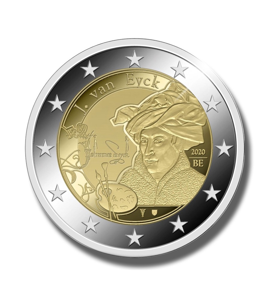 2020 Belgium Jan Van Eyck 2 Euro Coin