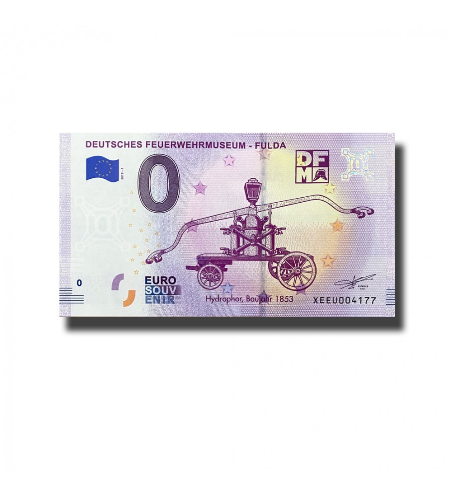 0 Euro Souvenir Banknote Deutsches Feuerwehrmuseum Germany XEUU 2019-1