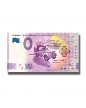 0 EURO SOUVENIR BANKNOTE GEORGE CROSS ISLAND MALTA FEAK 2020-1