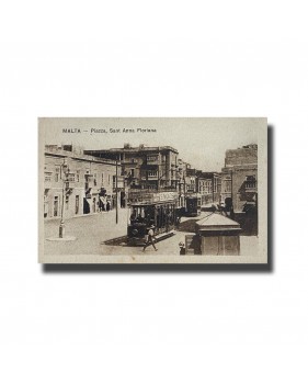 Malta Postcard - Piazza Sant Anna Floriana, New Unused, F.W.Grech e C.