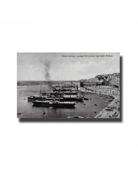 Malta Postcard - Grand Harbour Showing Fort Lascards, New Unused, Made In Saxony