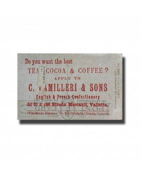 Malta Postcard - Camilleri & Sons Confectionery, Printed in England