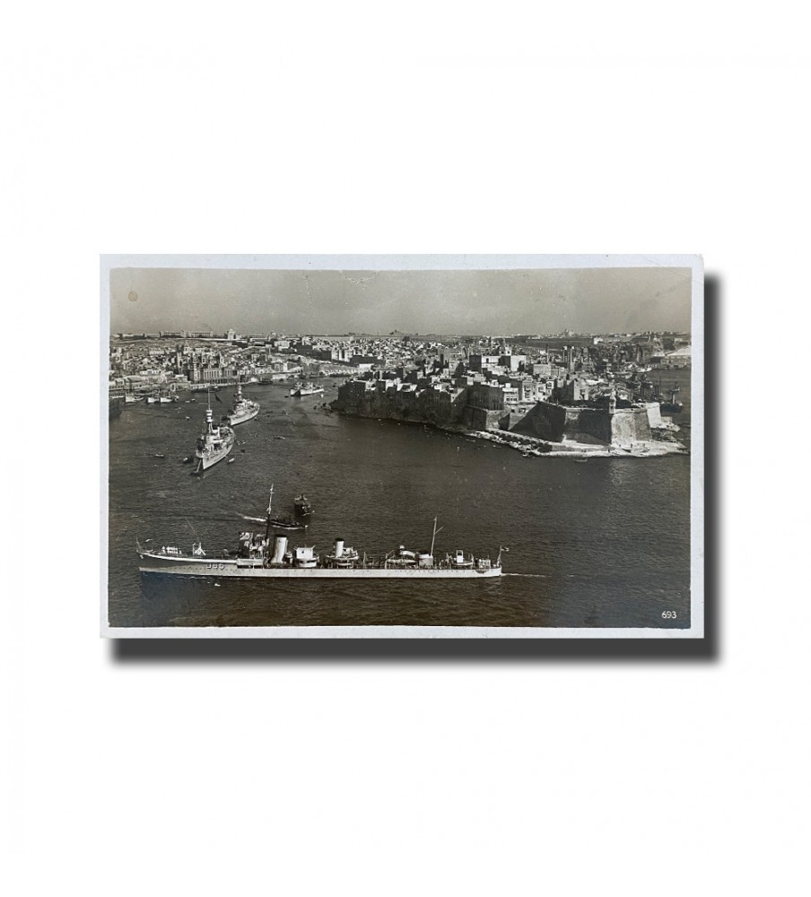 Malta Postcard - Real Photo, Used With Stamp and Cancellation