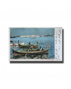 Malta Postcard - Maltese Boats, Used With Cancellation