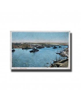 Malta Postcard - The Fleet in Malta Harbour, Used