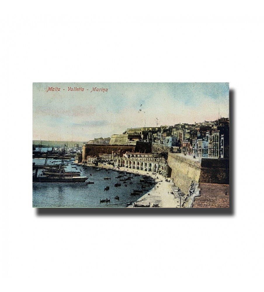 Malta Postcard - Valletta Marina, Used With Stamp and Cancellation