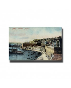 Malta Postcard - Valletta Marina, Used With Stamp and Cancellation