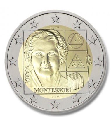 2020 Italy Maria Montessori 2 Euro Coin