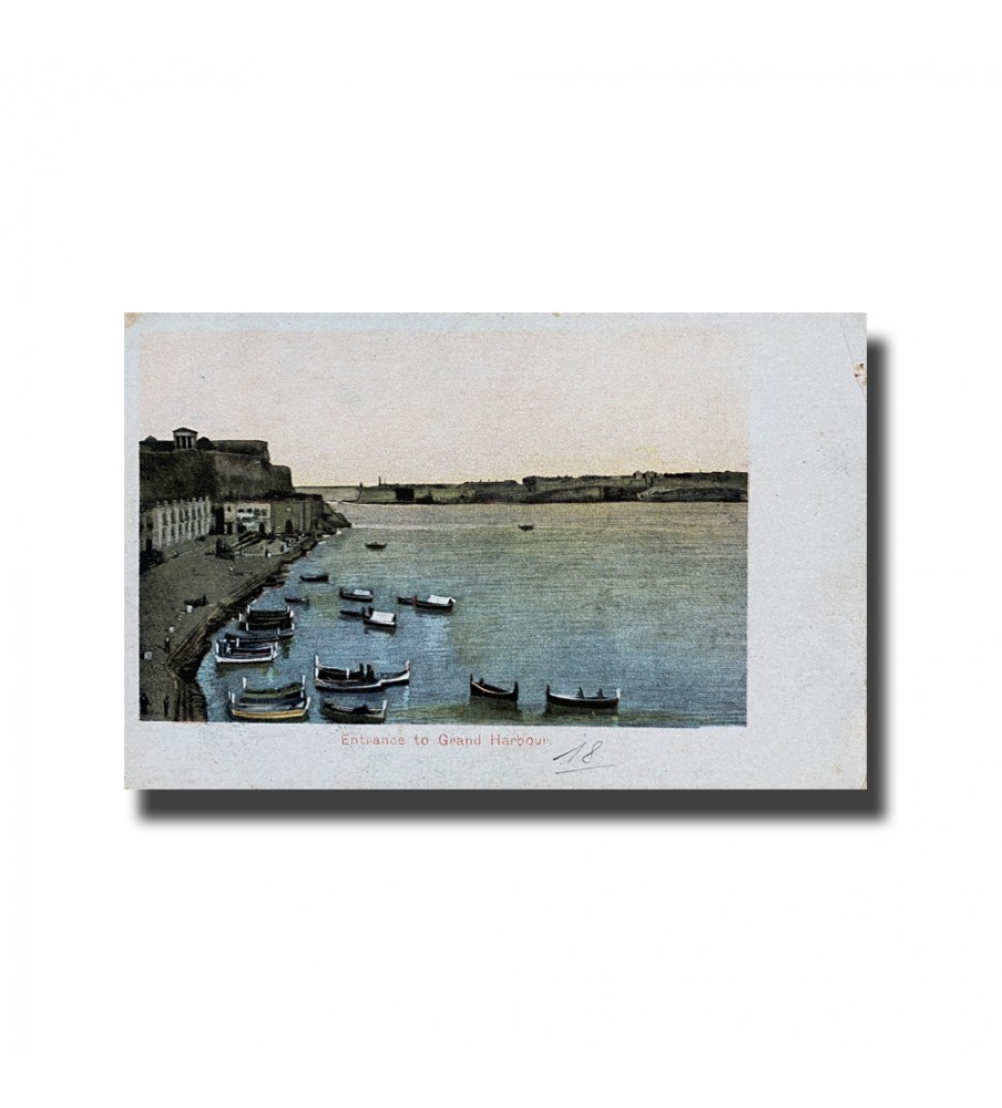 Malta Postcard - Entrance to Grand Harbour Malta, UPU, New Unused