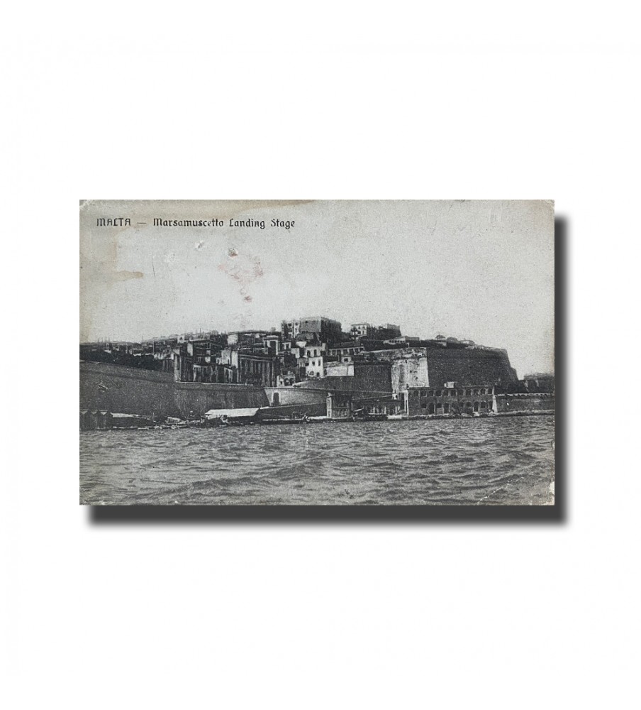 Malta Postcard - Marsamuscetto Landing Stage, Used With Stamp and Cancellation