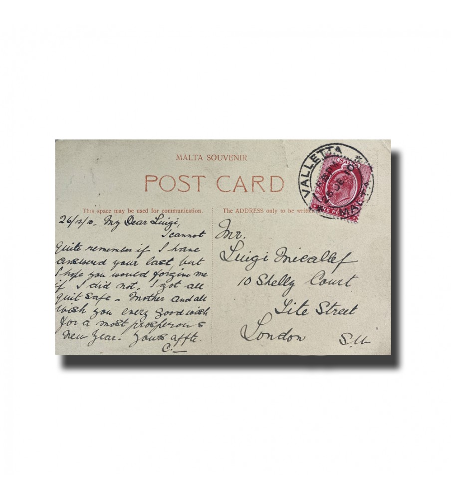 Malta Postcard - The Governor's Palace, Used With Stamp and Cancellation Malta Postcard - The Governor's Palace, Used With Stamp and Cancellation