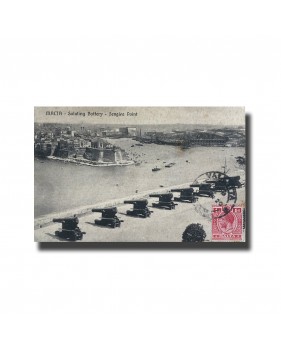 Malta Postcard - Saluting Battery, Used With Stamp and Cancellation