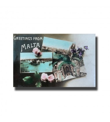 Malta Postcard - Greetings From Malta, Used, Made in Italy