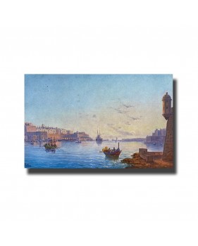 Malta Postcard - The Grand Harbour, Used With Stamp and Cancellation