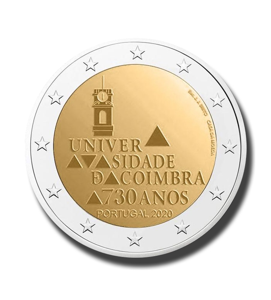 2020 Portugal 730 Years Coimbra University 2 Euro Coin