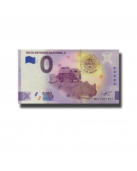 0 Euro Souvenir Banknotes Rota Estrada Nacional 2 Portugal MECT 2020-1