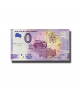 Anniversary 0 Euro Souvenir Banknotes Rota Estrada Nacional 2 Portugal 2020-1